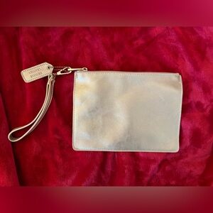 Wristlet- Gold Genuine Leather Wristlet